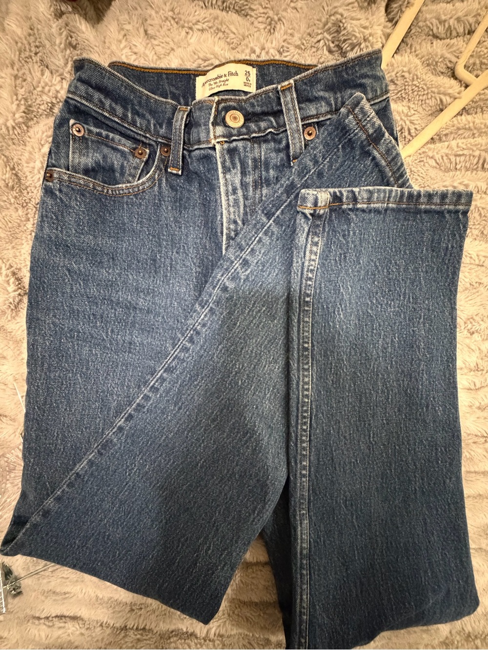 Abercrombie & Fitch Mid Wash Straight Leg Jeans